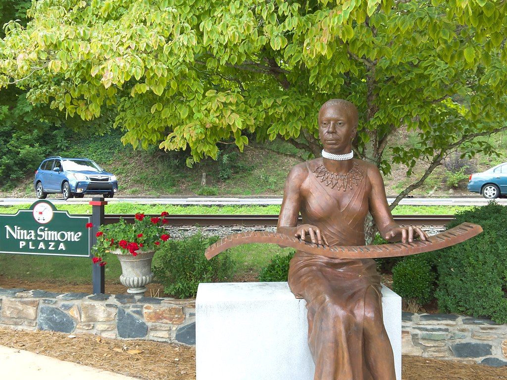 Nina Simone statue at Nina Simone Plaza