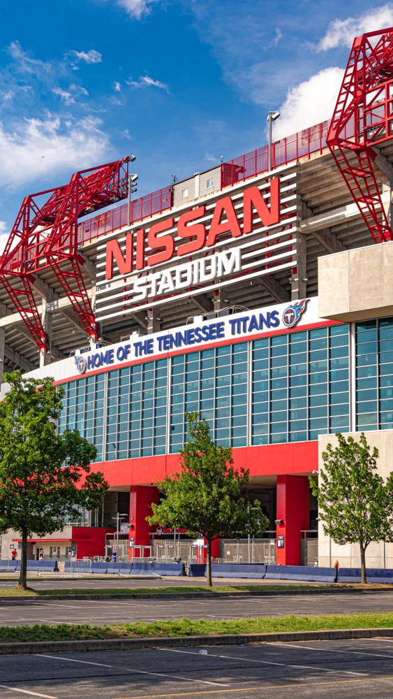 Exterior view of the Nissan Stadium
