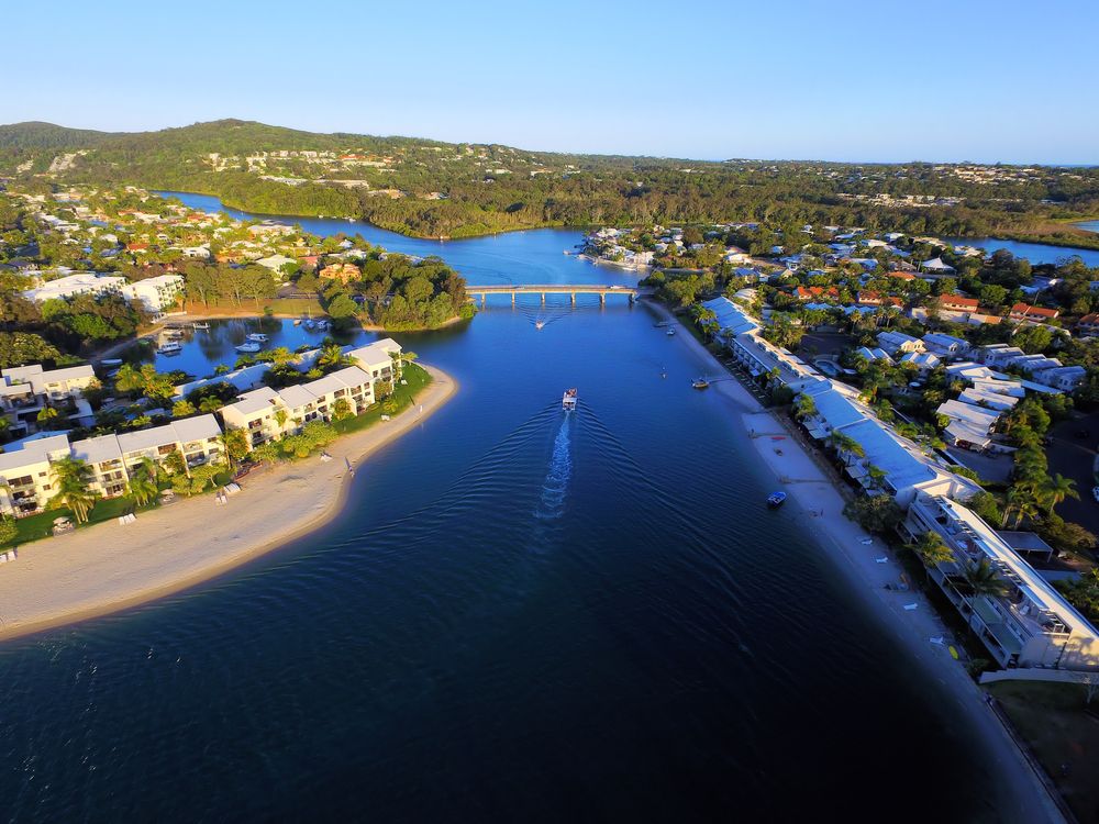 Noosa River arial view
