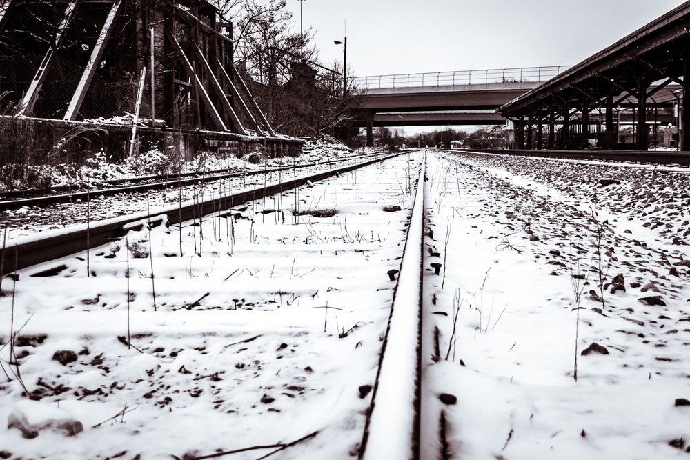 View of the tracks at North Alabama Railroad Museum