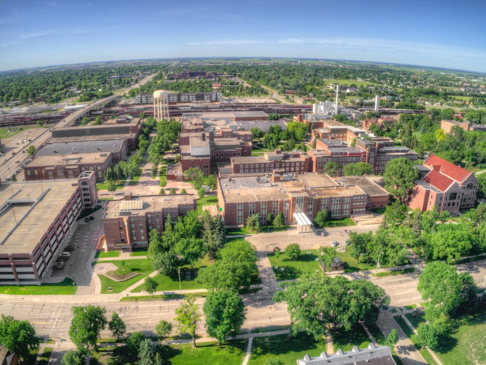 Bird's eye view of North Dakota State University