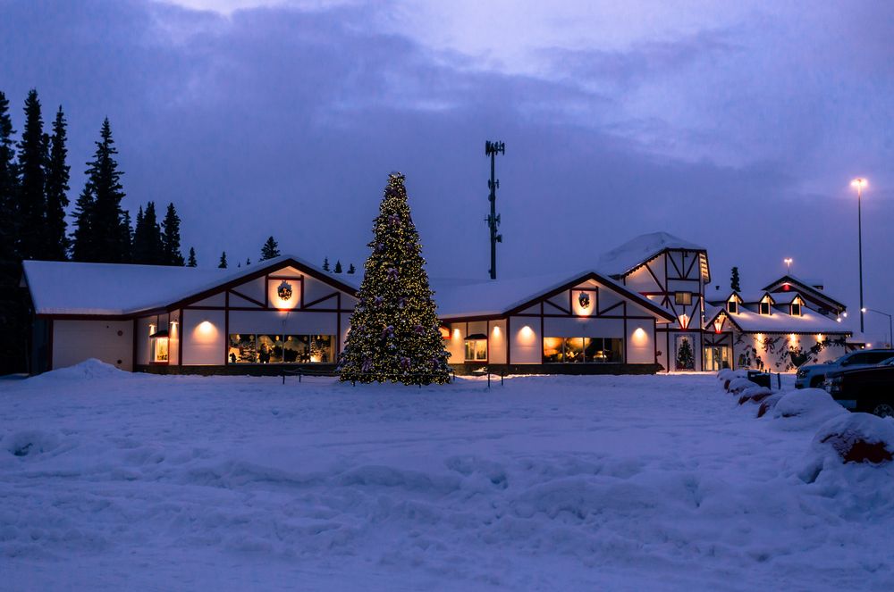 Christmas decorations at North Pole