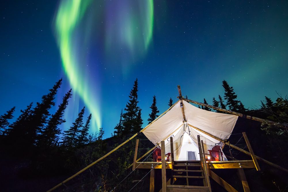Majestic Northern lights view