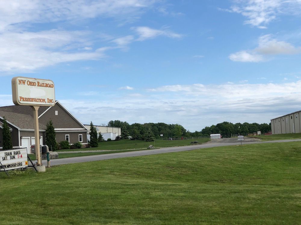 The grounds of Northwest Ohio Railroad Preservation
