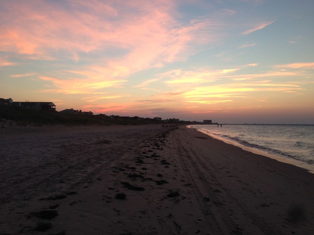 Vibrant sunset at Ocean View Beach Park