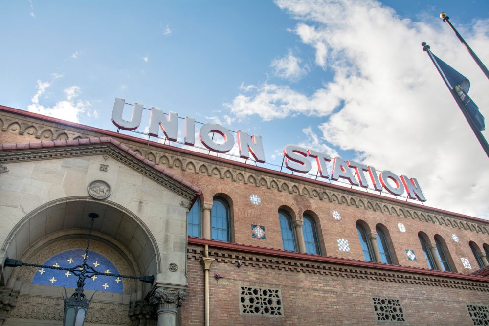 Name sign of Ogden's Union Station