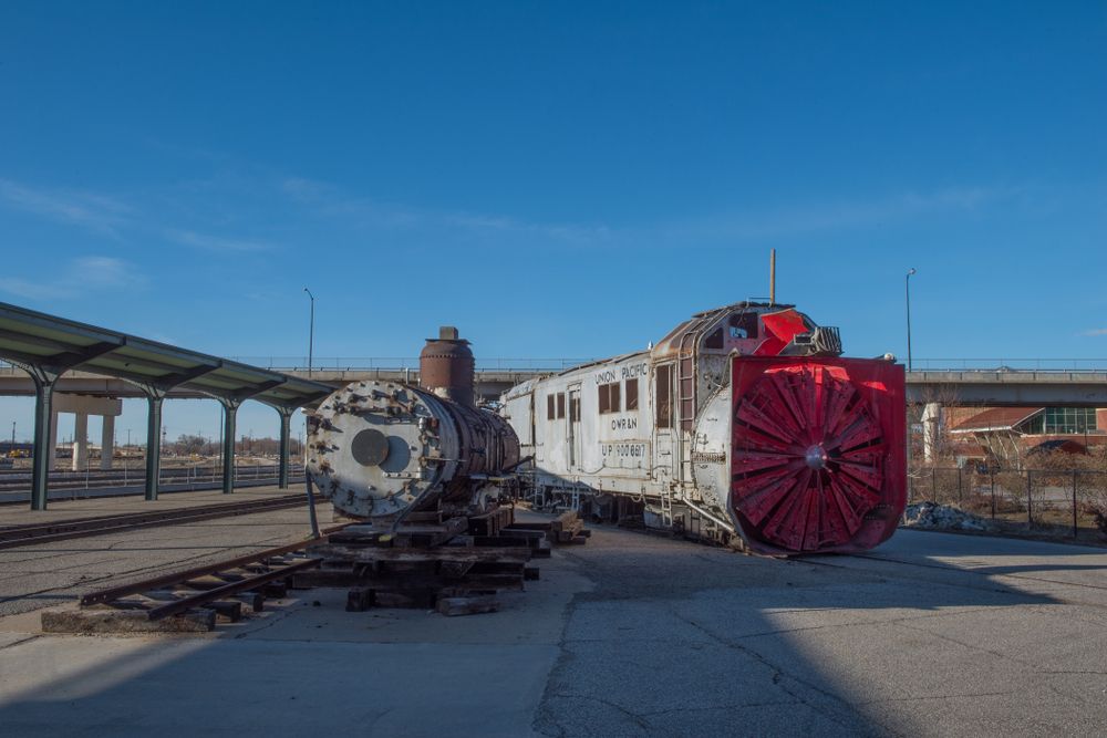 Old trains at Ogden's Union Station railroad