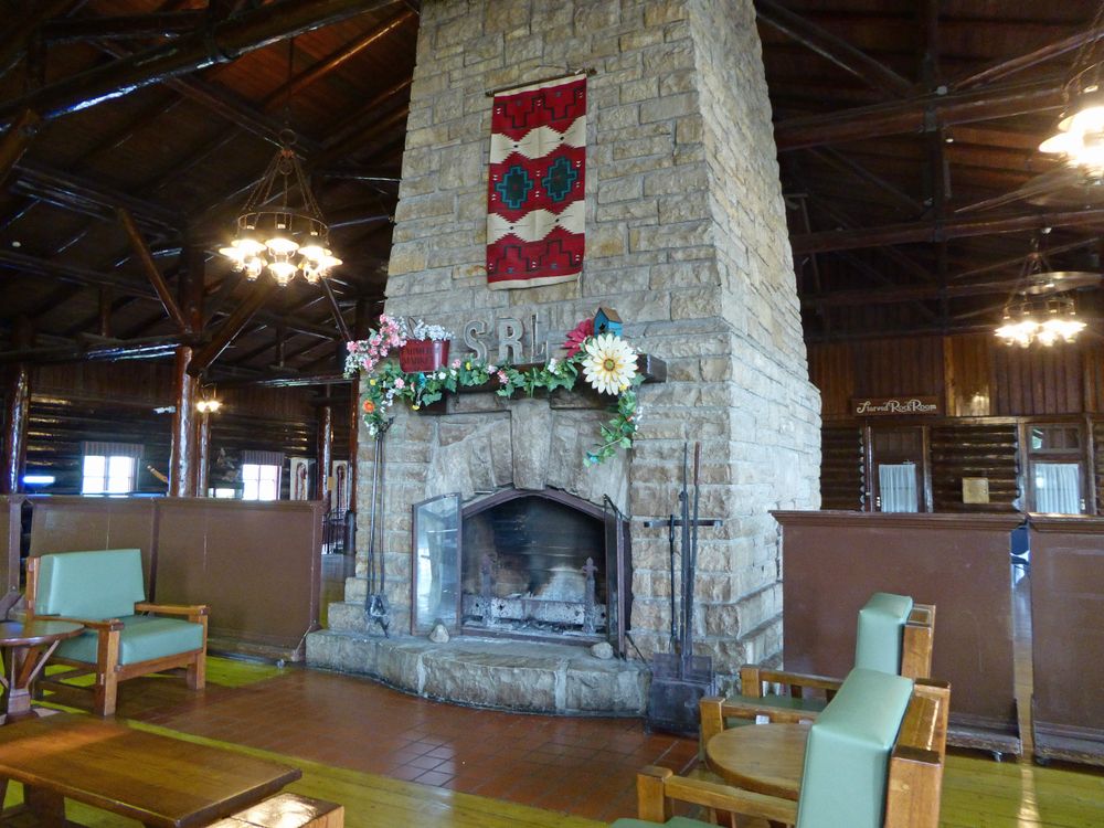 Fireplace in Starved Rock Lodge