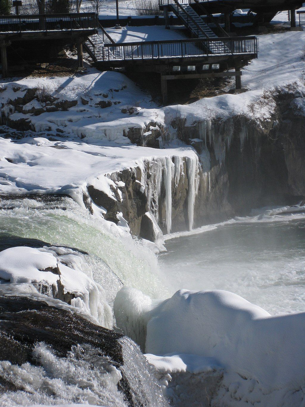 Winter scene at Ohiopyle Falls