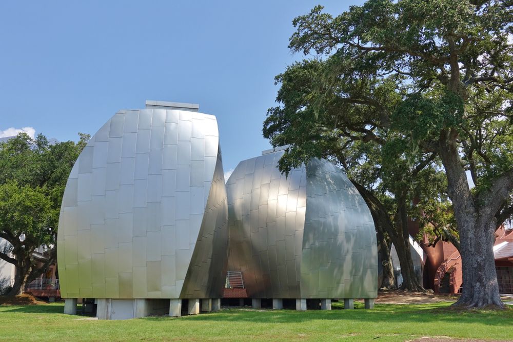 Unique architecture of Ohr-O'Keefe Museum of Art