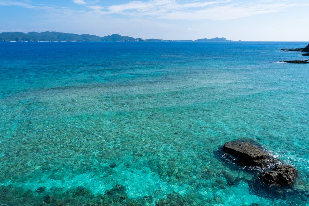 Calm waters of Akajima Island