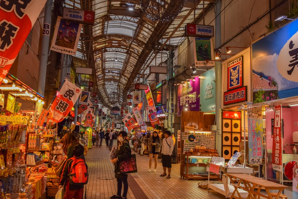 People shopping at Makishi Market