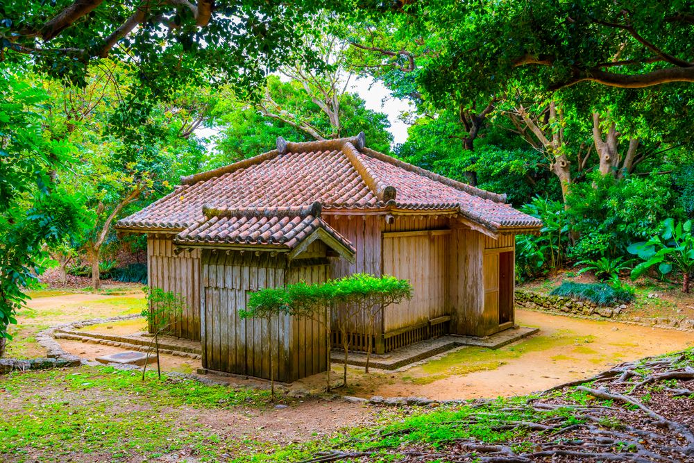 Exterior of a house at Shikinaen Royal Garden