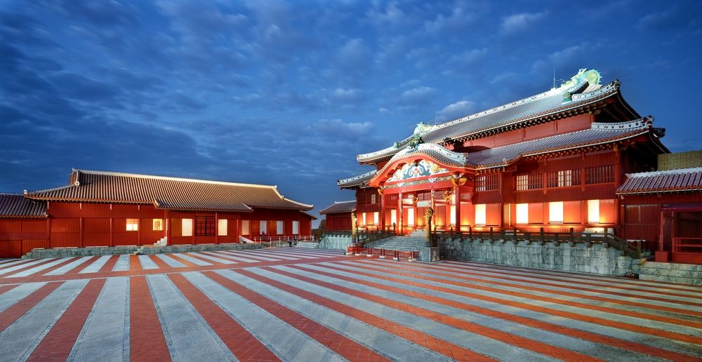 Night time view at Shurijo Castle