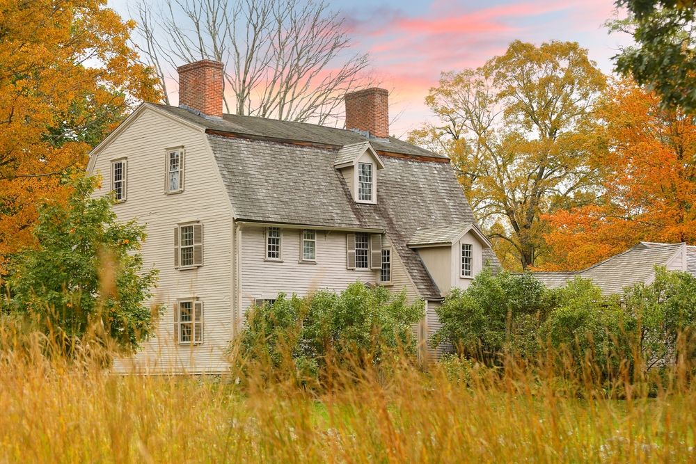 The Old Manse surrounded by beautiful trees