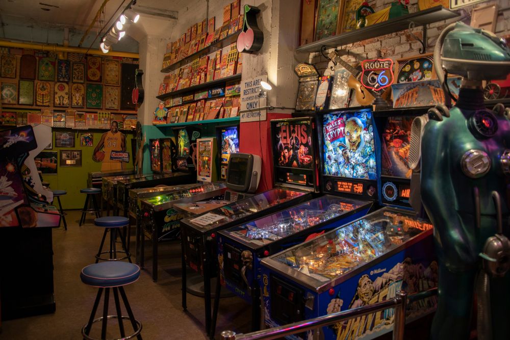 Arcade games at the Old Market