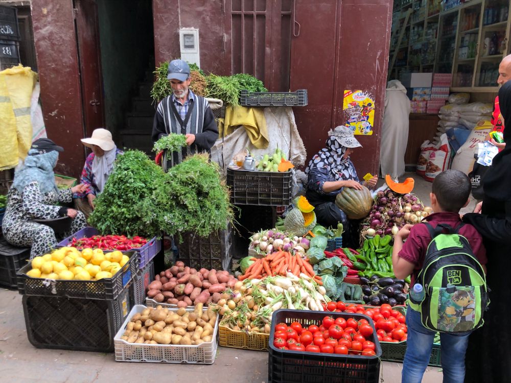 Vegetable vendor at Old Medina