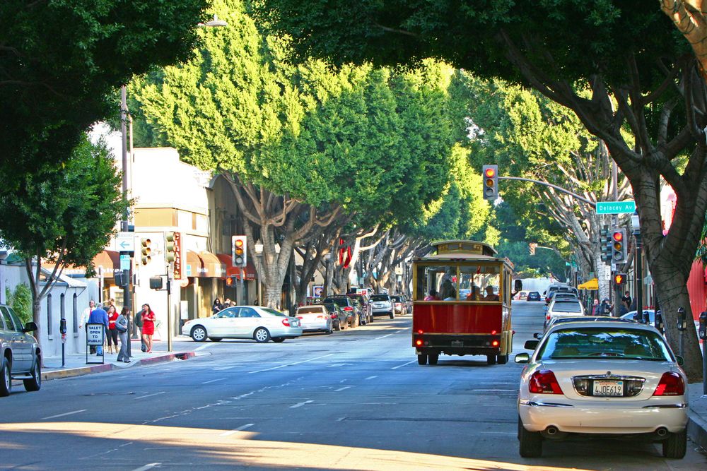 Street view of Old Pasadena