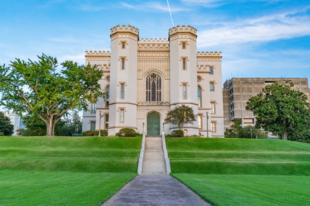 Front exterior of Old State Capitol of Louisiana