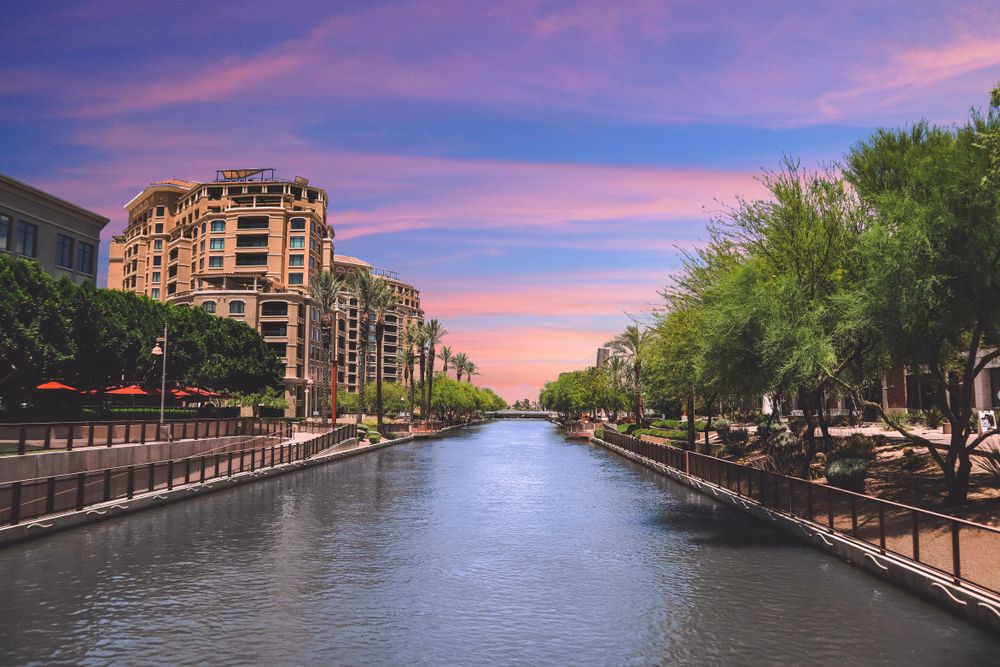 Old Town Scottsdale Waterfront view