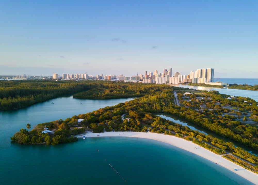 Bird's eye view of Oleta River State Park