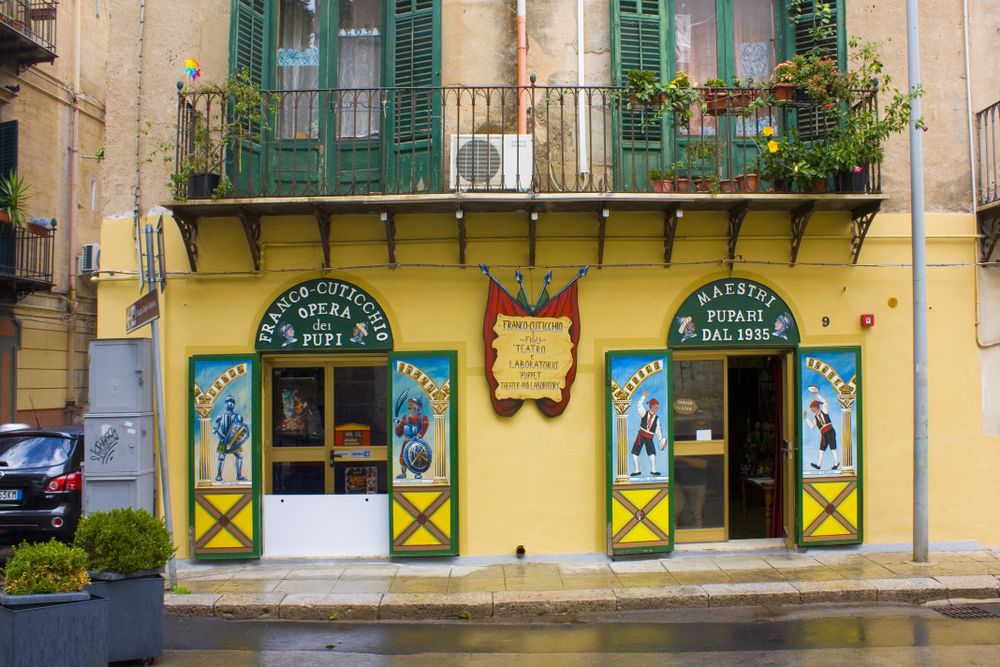 An ancient shop selling Opera dei Pupi in Sicily