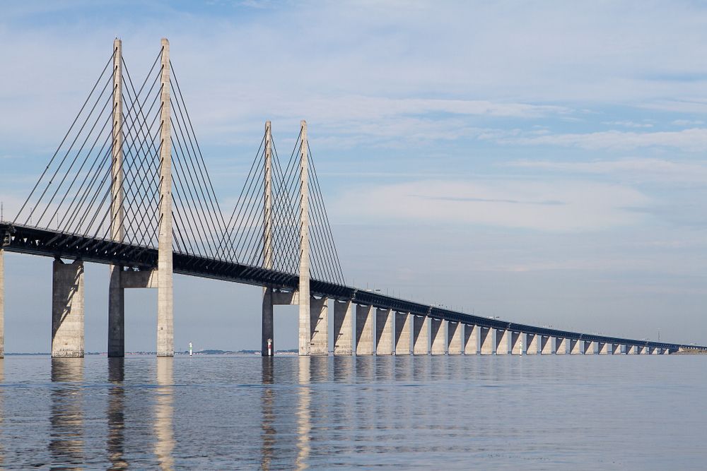 Daytime view of Oresund Bridge