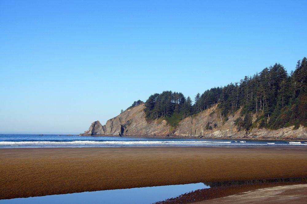 Calm shore at Oswald west state park