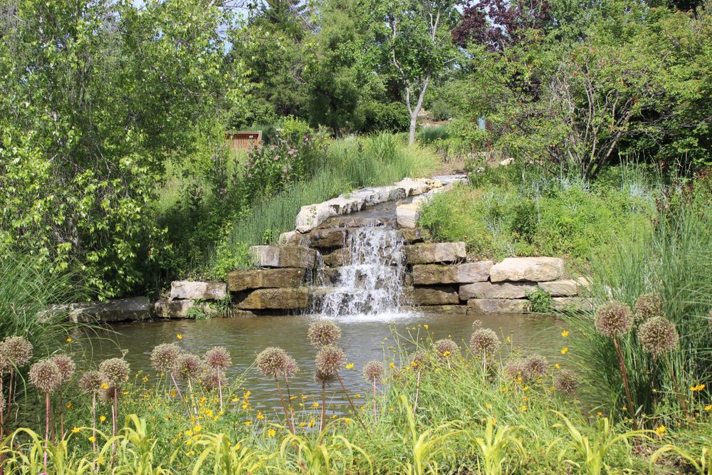 Cascade at the Overland Park Arboretum & Botanical Gardens