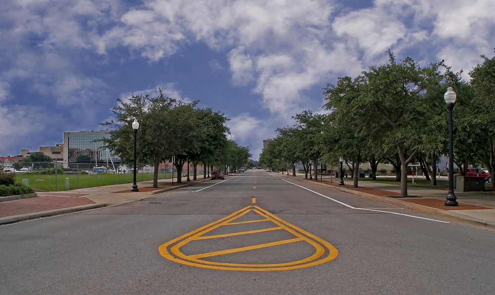 The road of Palafox Street in Pensacola