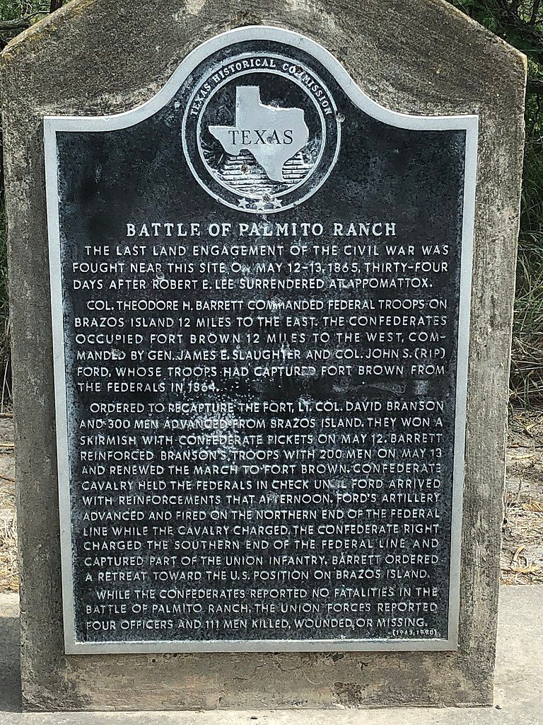Marker of the Palmito Ranch Battlefield