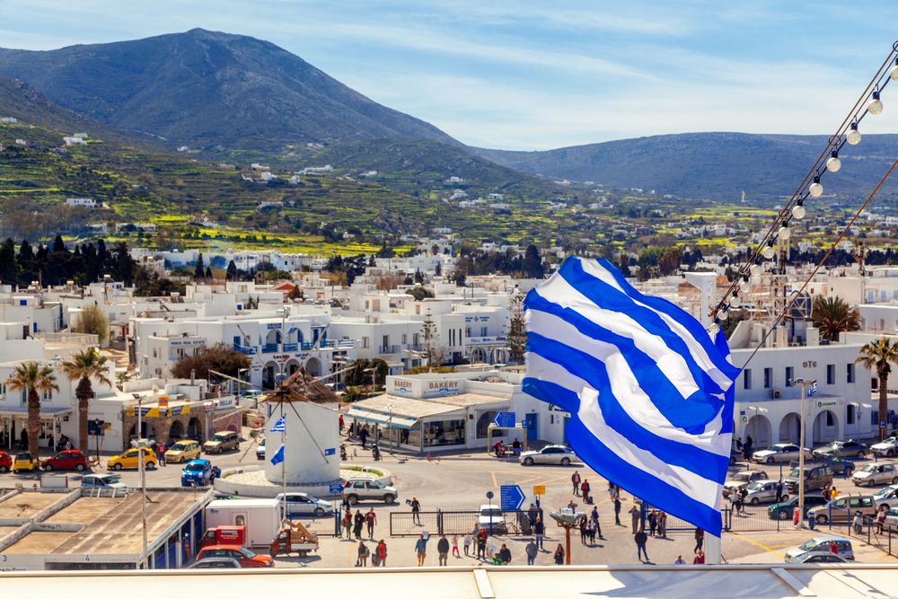 Aerial view of Parikia Paros