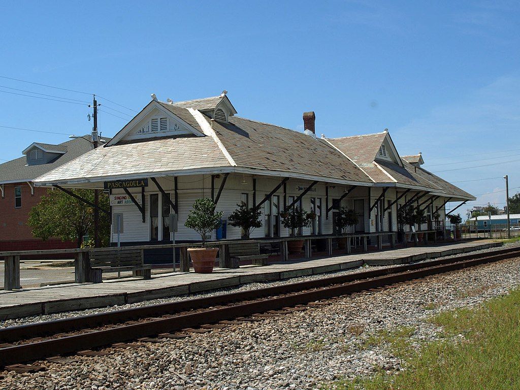 Historic L & N Train Depot in Bay St. Louis, MS