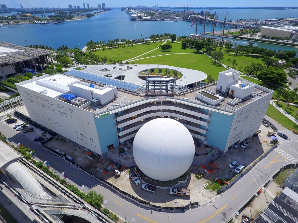Aerial view of Frost Science Museum
