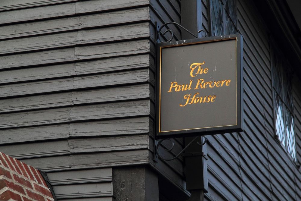 Signage of Paul Revere House