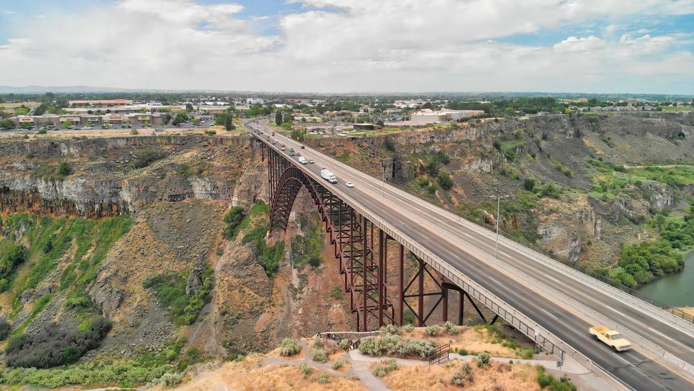 Top view of Perrine Memorial Bridge
