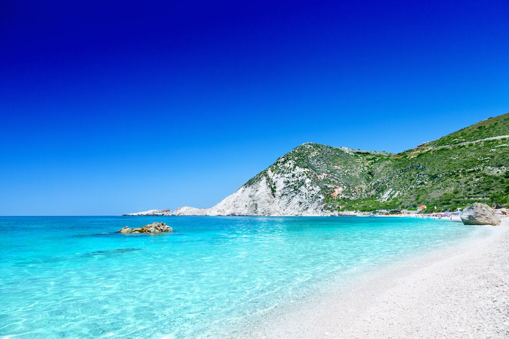 Clear waters and clean sand of Petani Beach