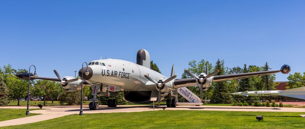 Air plane exhibited at Peterson Air & Space Museum