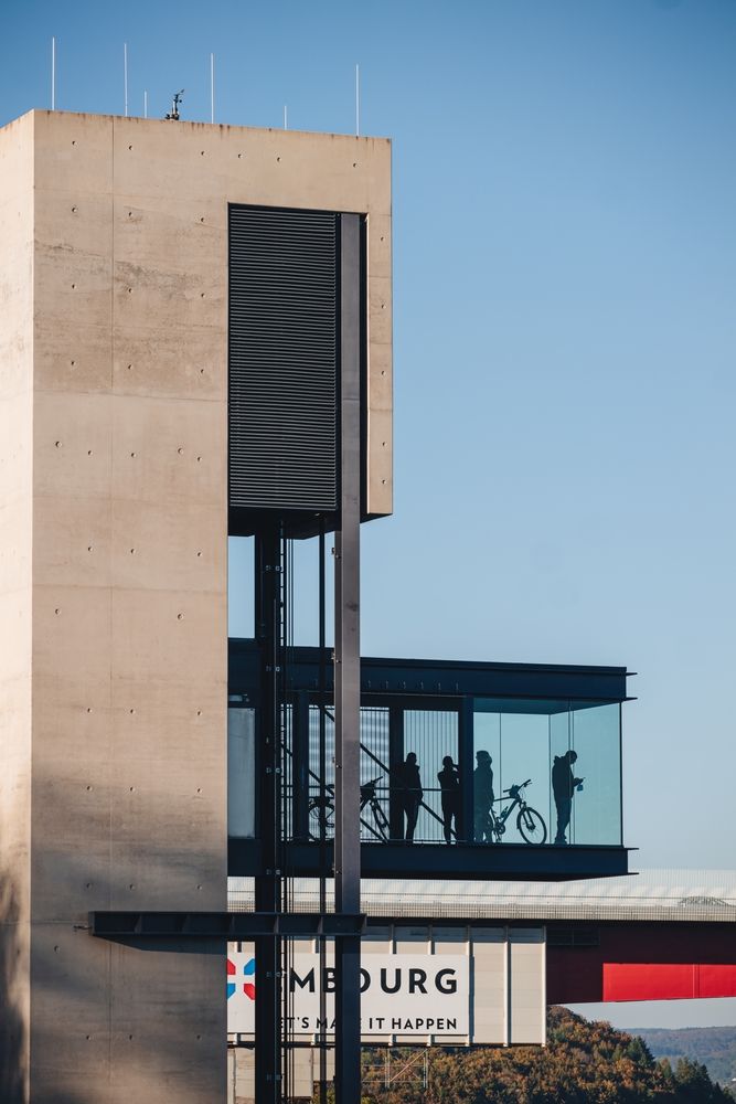 People at Pfaffenthal Lift
