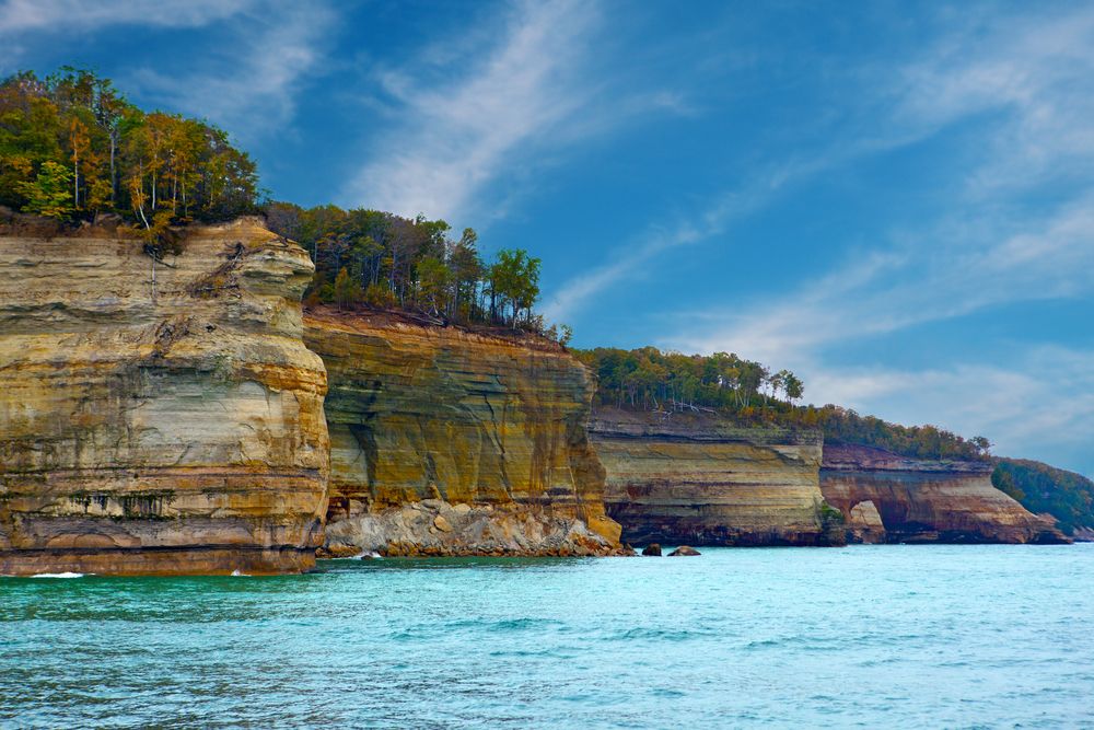Scenic view of Pictured Rocks National Lakeshore