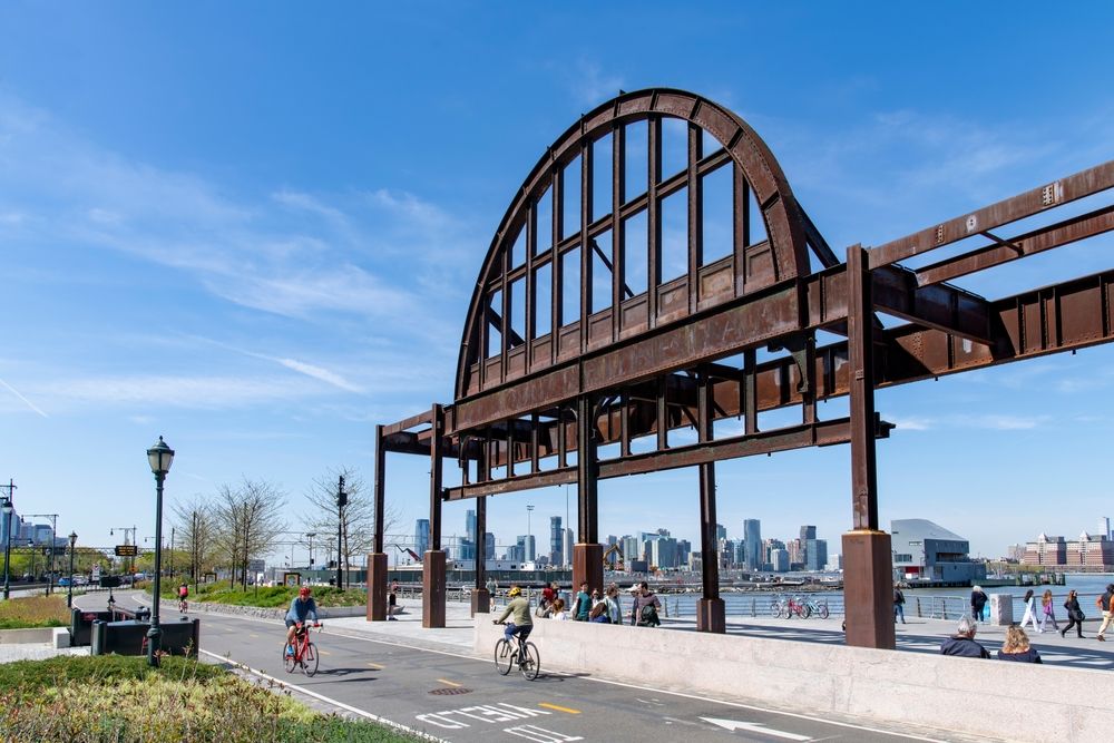 People strolling around the Pier 54