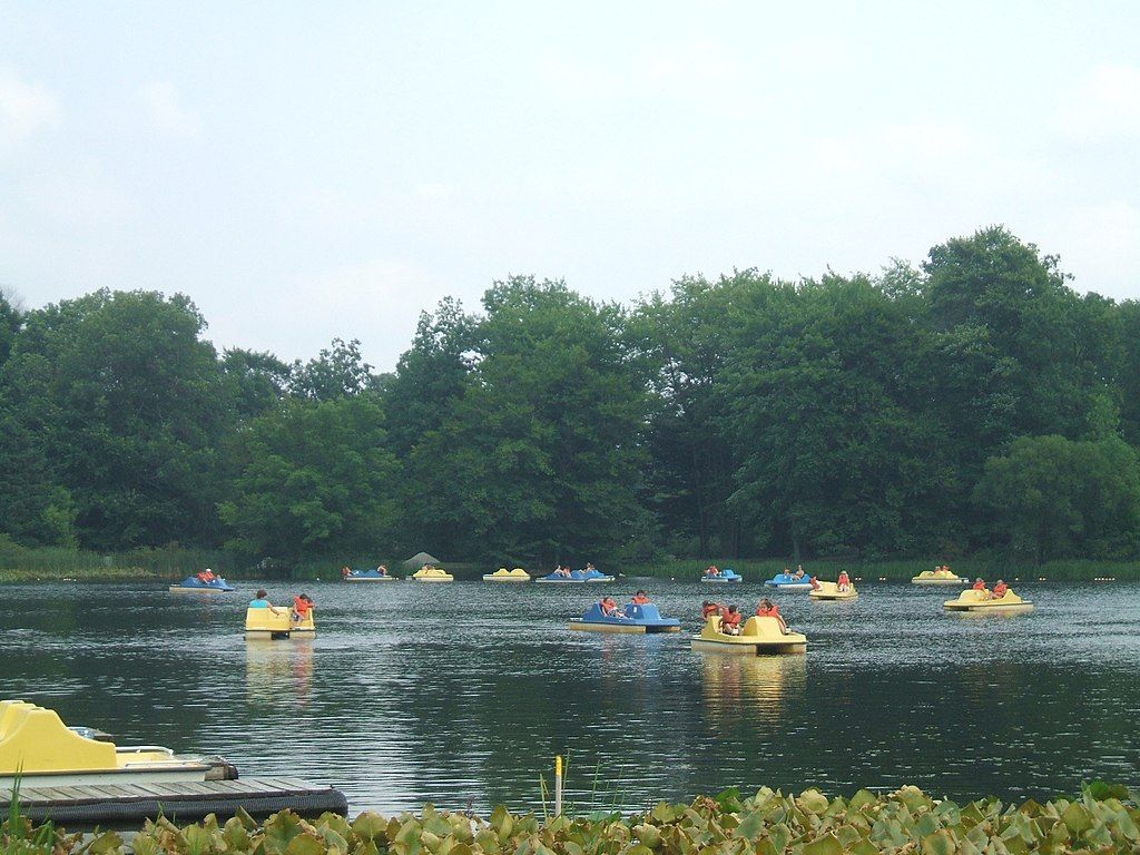 Paddle boating at Pioneer Waterland and Dry Fun Park