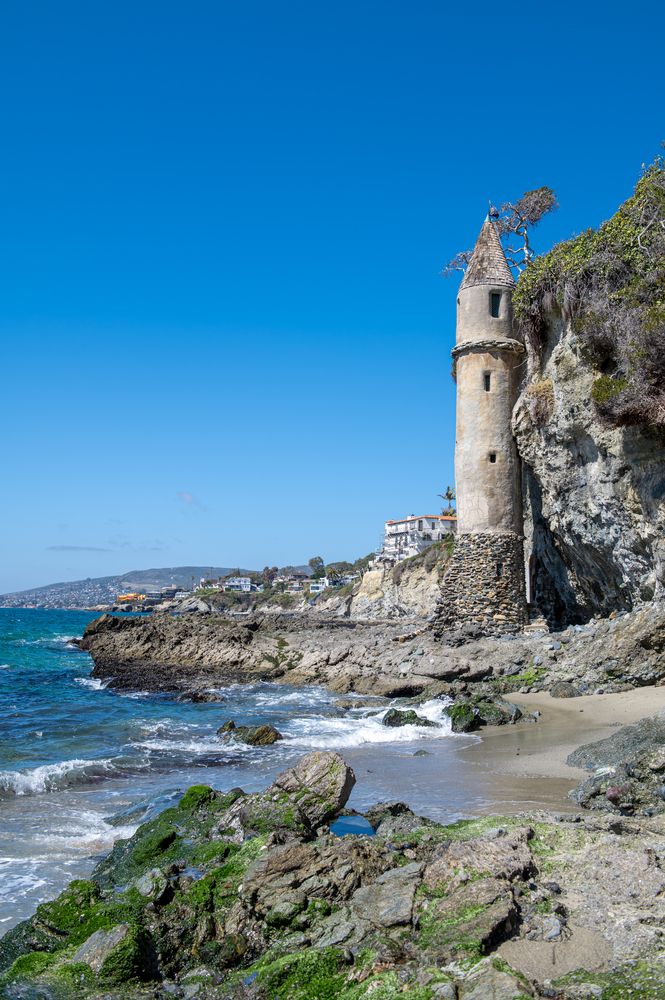Tall Pirate Tower at Laguna Beach