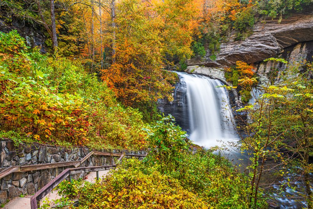 A waterfall at Pisgah natural Forest