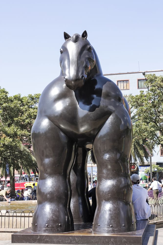 Oversized sculpture at Plaza Botero