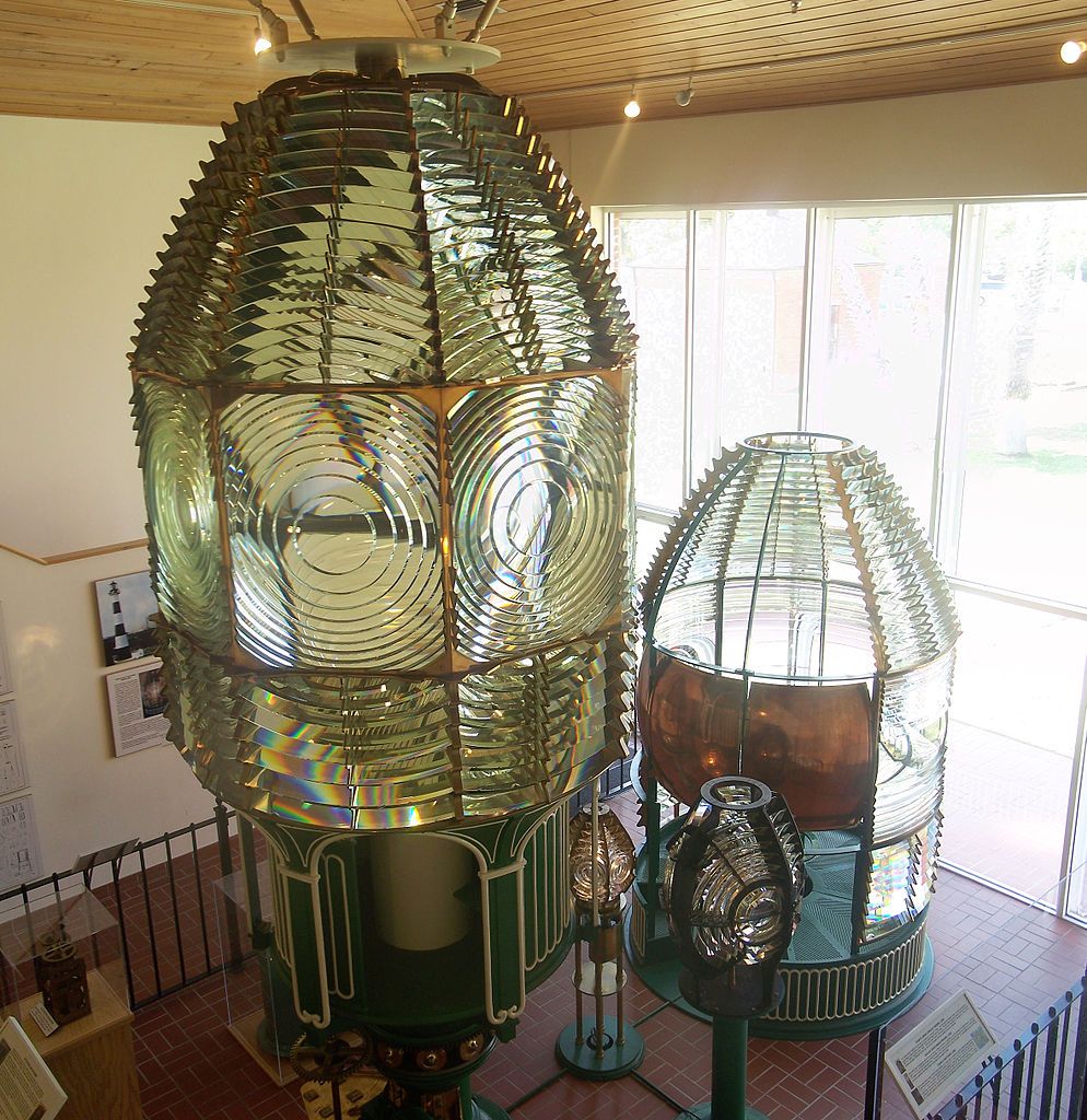 Exhibit of the parts of a light house at Ponce de Leon Inlet Museum