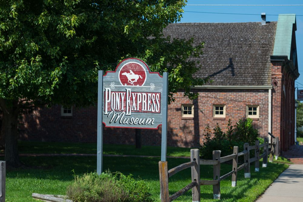 Signage of Pony Express Museum