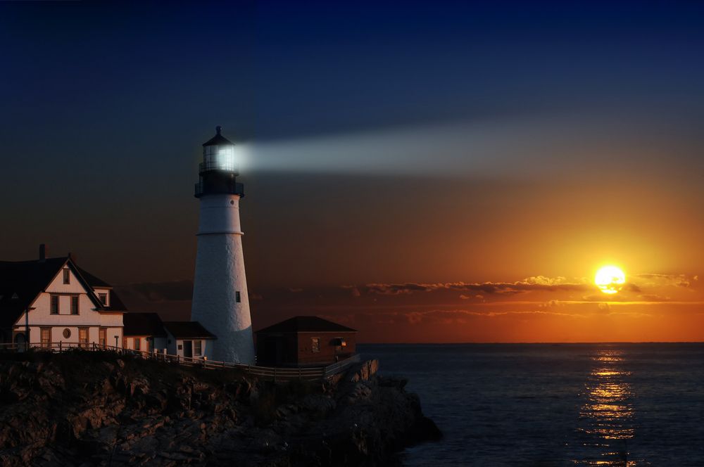 Nightview of Portland Head Light