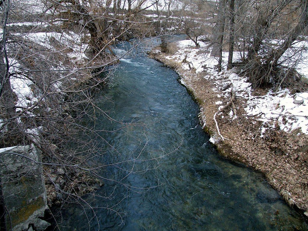 Portneuf river during winter