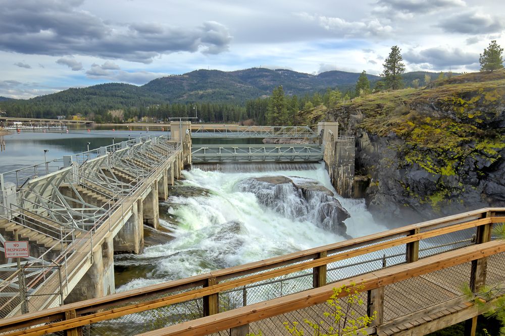 Amazing view of the Post Falls Dam